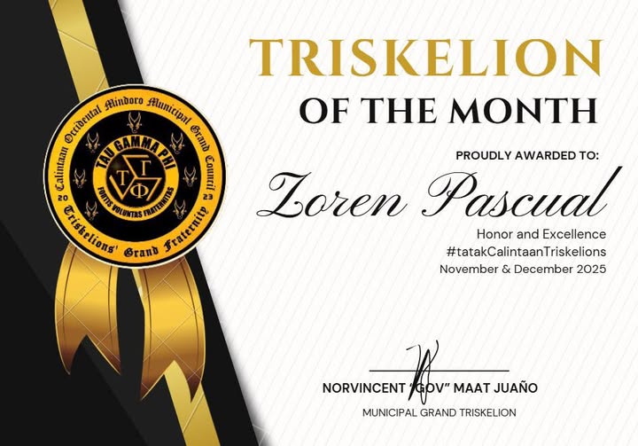 🏆 TRISKELION OF THE MONTH 🏆